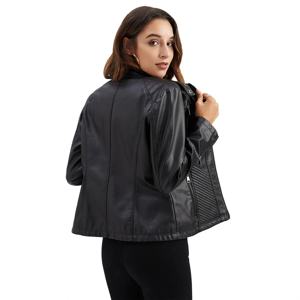 Jaqueta Feminina em Couro Genuino - Premium Jacket