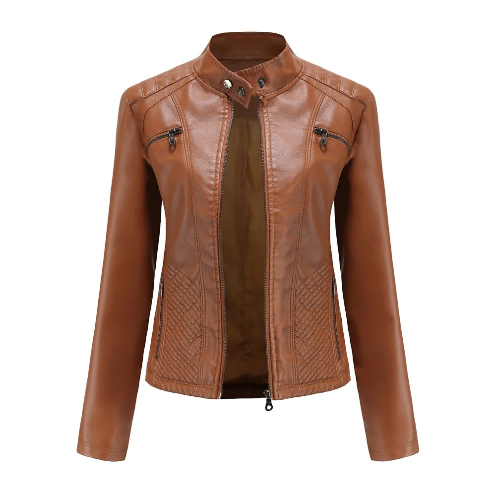 Jaqueta Feminina em Couro Genuino - Premium Jacket