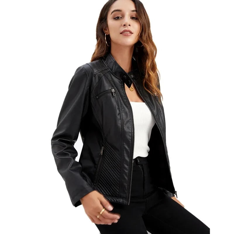 Jaqueta Feminina em Couro Genuino - Premium Jacket